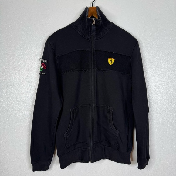 Puma Ferrari Black Full Zip Jacket Size Small - Picture 1 of 6